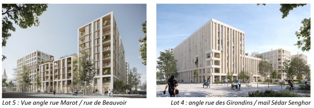 L’équipe chargée des derniers immeubles (22 000 m2) de la ZAC des Girondins dans le quartier de Gerland à Lyon, désignée