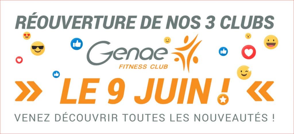 Mercredi 9 Juin : Genae, 3 clubs de sport innovants (ré)ouvrent leurs portes.