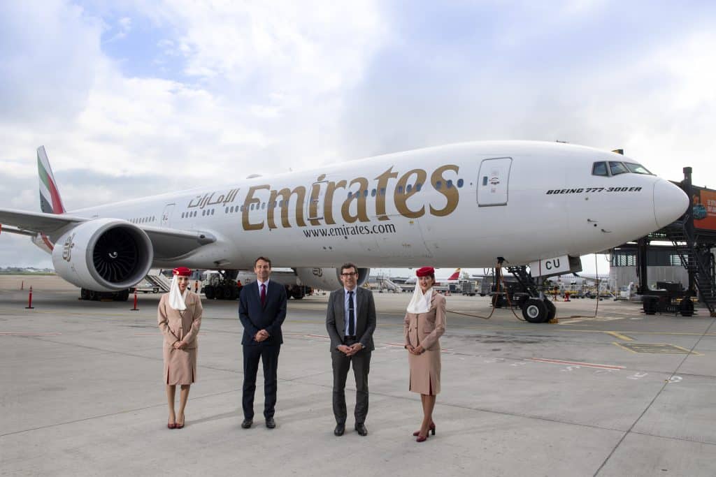 10 Ans de la compagnie aérienne Emirates à l'Aeroport de Lyon