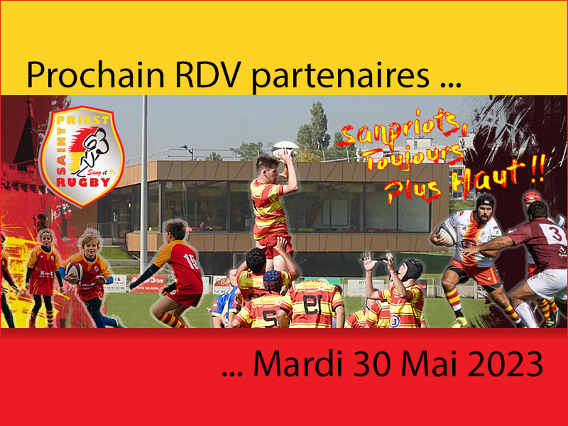 Mardi 30 Mai : devenez partenaire officiel des SanPriots – le Club de Rugby de Saint Priest