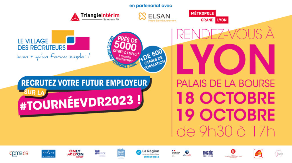 Boostez votre recrutement en réservant un stand au Village des Recruteurs de la Métropole de Lyon !