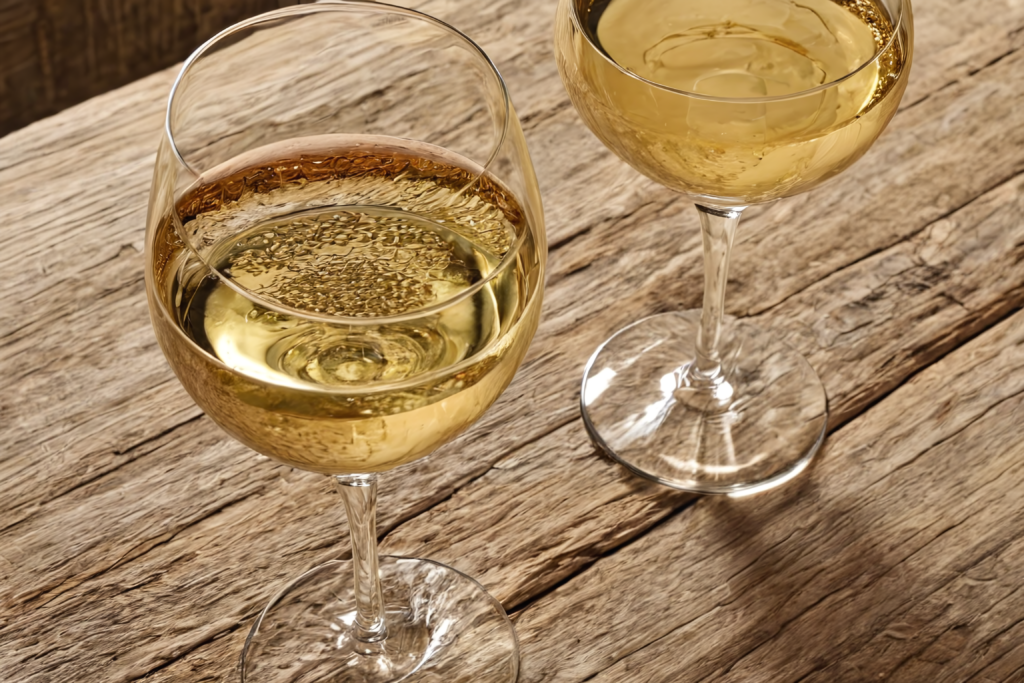 deux verres de crémant de bourgogne