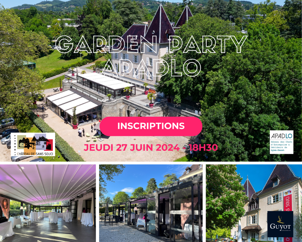 Jeudi 27 juin à 18h30 : Soirée au Château de Sans Souci à Limonest [AFTERWORK]