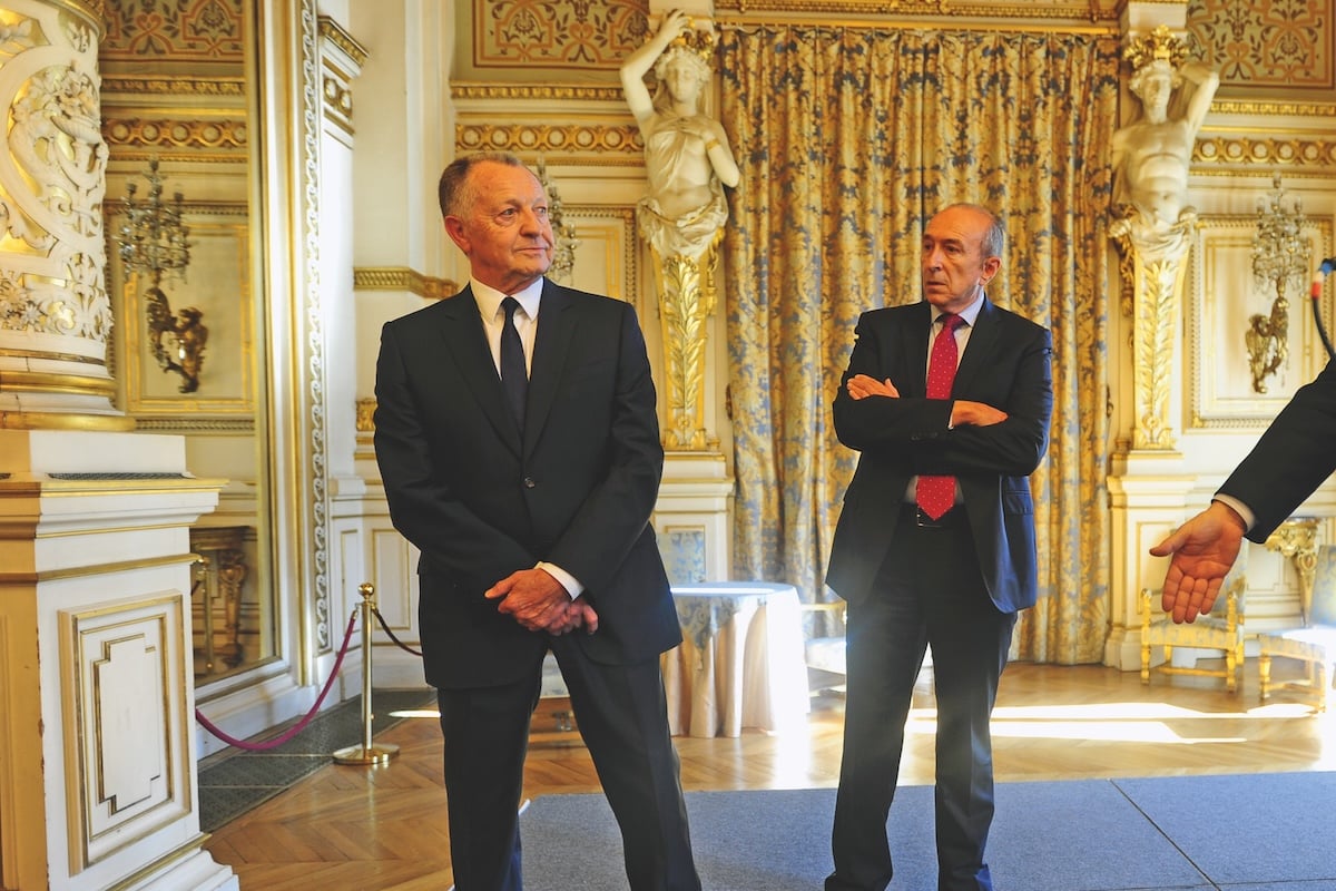 Jean Michel Aulas & Gerard Collomb à Lyon.