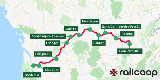 La coopérative ferroviaire Railcoop veut relancer la ligne Lyon-Bordeaux en 6 h 47, abandonnée par la SNCF