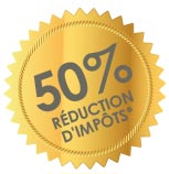 50 % de réduction d'impôts