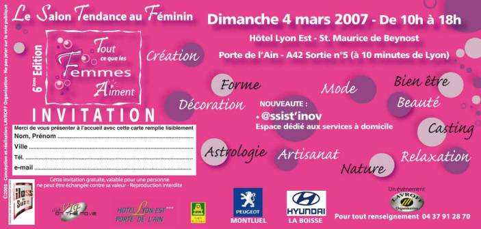 AGENDA : Salon Tout ce que les Femme aiment !