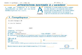 Attestation ASSEDIC Nouvelle norme au 1er janvier 2012