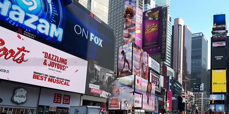 L'affichage comme support de communication à Time Square