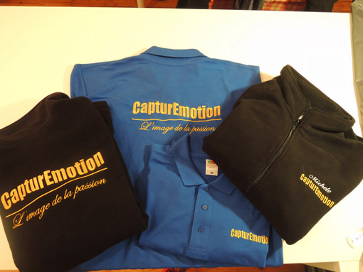 Broderie de marque sur sweat, doudounes, vestes, coupe vents