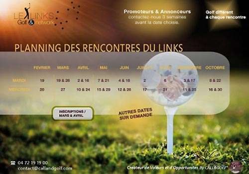 Calendrier des rencontres du Links