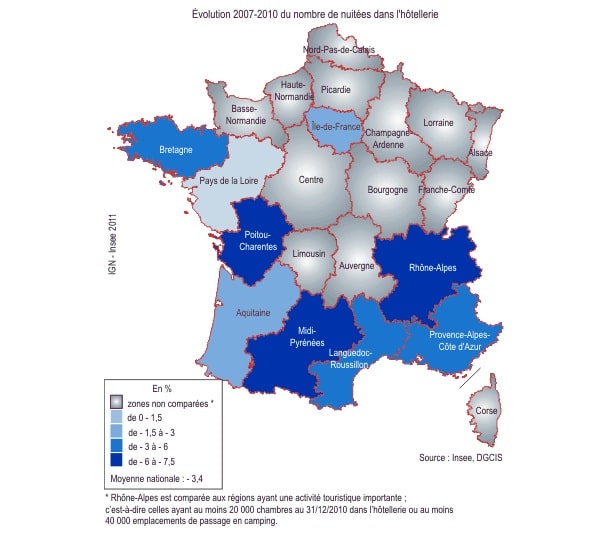 Chute surprise de 6 % de la fréquentation hôtelière en quatre ans dans la région Rhône-Alpes
