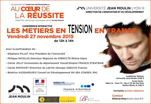 Conférence interactive Lyon 3 : Les métiers en Tension en France