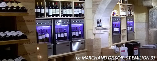 Distributeurs de vins au verre au Marchand de Soif, Saint Emilion