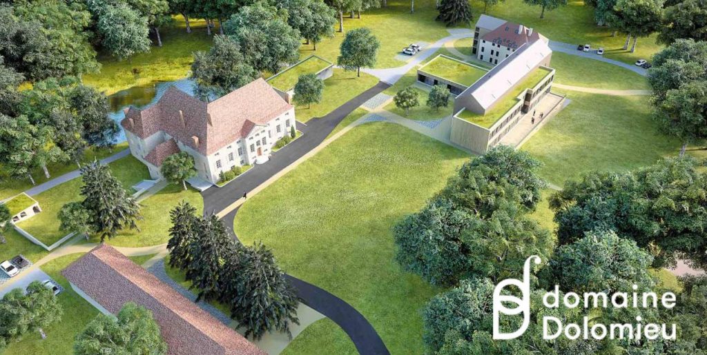 Vue aérienne 3D du Domaine Dolomieu