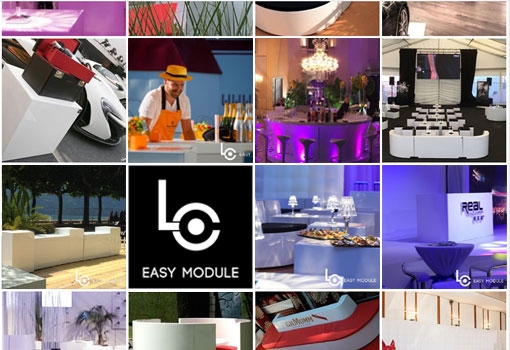 Easy Module conceptualise votre événement avec son mobilier design et exclusif en location
