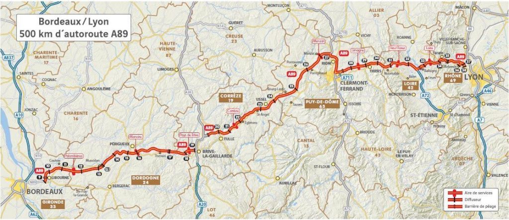 Enfin ! La mise en service du barreau autoroutier A 89/A6 prévue pour fin 2017