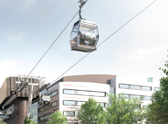 Grenoble s’offre un téléphérique urbain ou “métrocâble”  pour 2024 à 65 millions d’euros