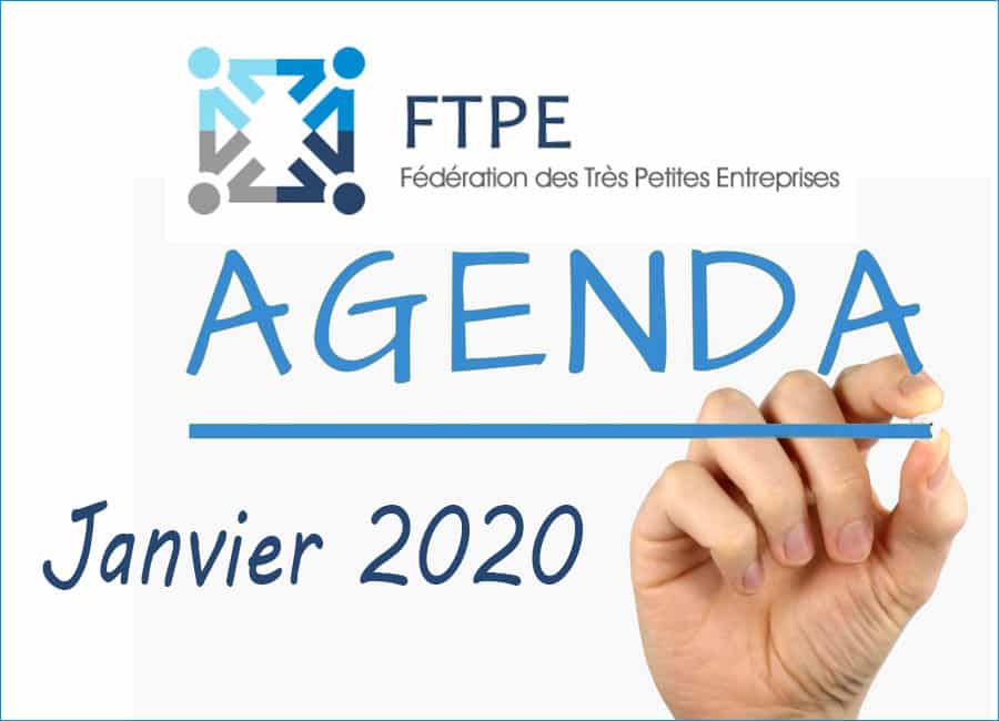 Janvier 2020 : les RDVs FTPE Aura [Fédération Très Petites Entreprises]