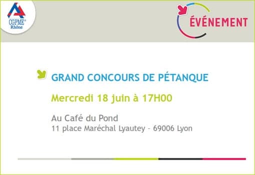 Grand Concours de Pétanque organisé par le Pôle Jeunes de la CGPME du Rhône