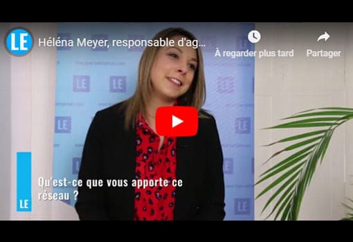 Héléna Meyer, responsable d’agence chez « Partnaire » présente son réseau d’affaires (Carbao)