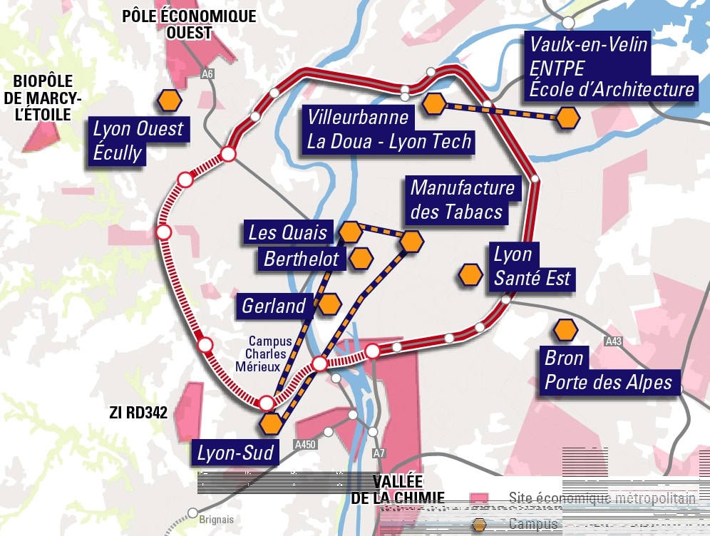 Infrastructures : le dernier projet pour éviter l’asphyxie du Grand Lyon : « l’Anneau des sciences »