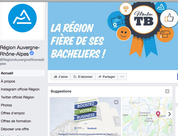 La région Auvergne-Rhône-Alpes ouvre son méga-compte Facebook…