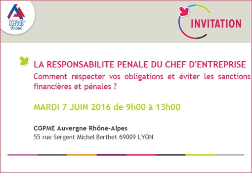 LA RESPONSABILITE PENALE DU CHEF D’ENTREPRISE [GPME]