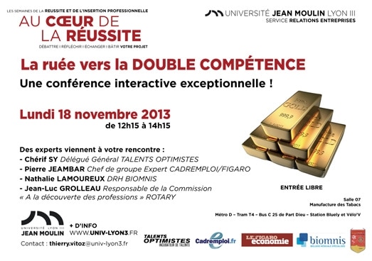 La ruée vers la DOUBLE COMPÉTENCE : une conférence interactive exceptionnelle à Lyon 3