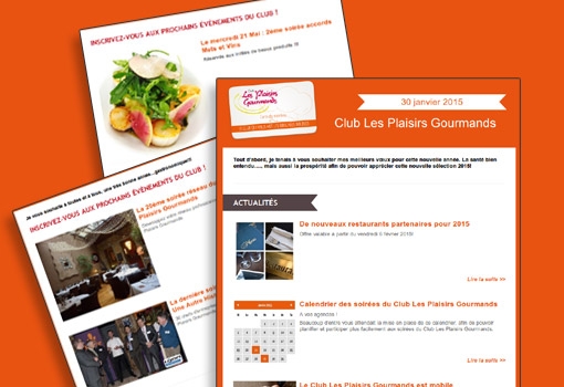 L’Activité du Club Les Plaisirs Gourmands : la Newsletter