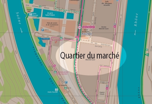 Le quartier du marché, futur quartier de la confluence