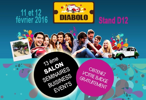 Les nouveautés Diabolo seront sur le Stand D12 de Séminaires Business Events #SBE2016