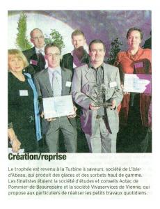 Les trophées de la CCI Nord-Isère dans la presse