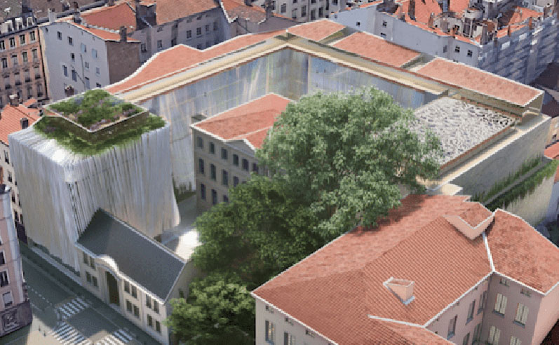 Signé de l’architecte Rudy Ricciotti, bar et restaurant en “rooftop”, ceinturé par une écharpe : le futur musée des Tissus de Lyon va décoiffer…