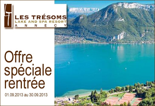 Offre spéciale rentrée au TRESOMS Lake and Spa Resort d’Annecy