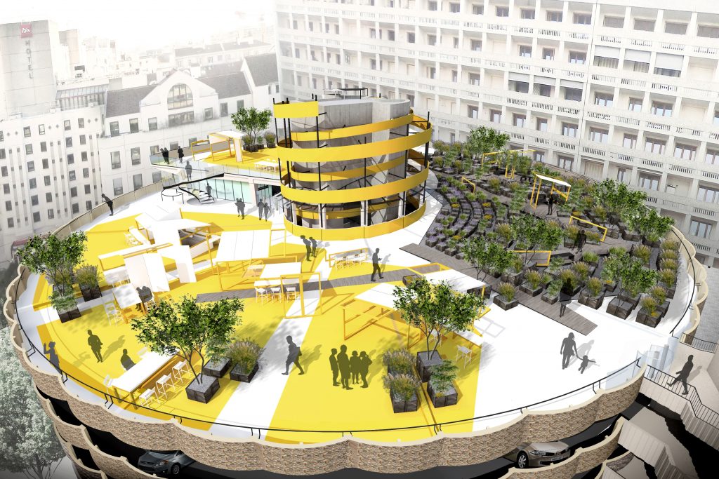 Parking des Halles Paul Bocuse : en transformant son toit-terrasse, l’« Escargot » veut muer en haut lieu touristique…