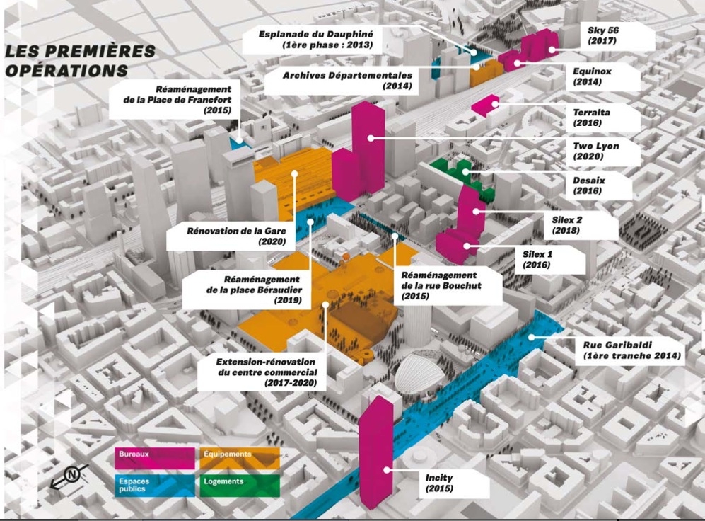 Part-Dieu : après la Tour Incity qui s’approche du 39ème étage, un intense calendrier de travaux