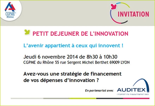 Petit déjeuner CGPME : avez-vous une stratégie de financement de vos dépenses d’innovation ?