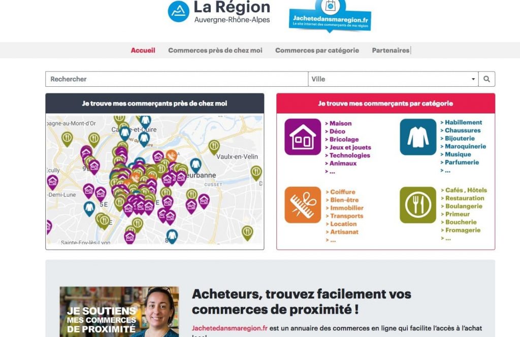 Plus un annuaire qu’une place de marché : Laurent Wauquiez a mis en ligne le site régional de e.commerce, “jachetedansmaregion”