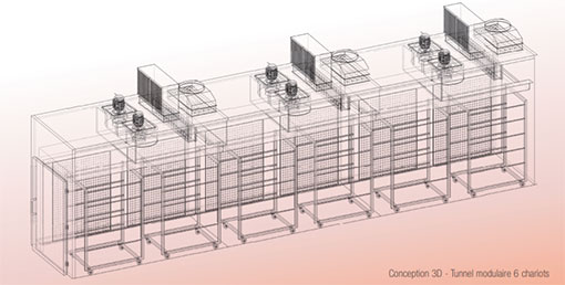 plan 3D de séchoir alimentaire industriel