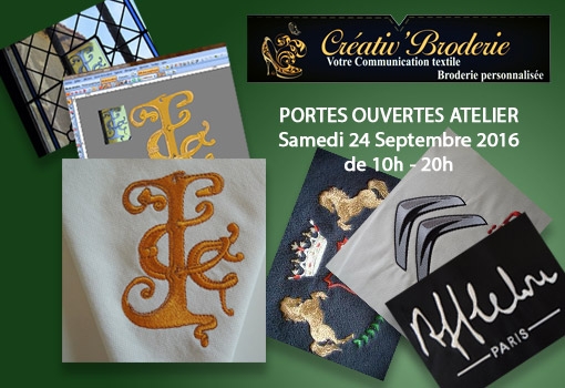 Porte Ouverte à l’atelier Créativ’Broderie Samedi 24 Septembre