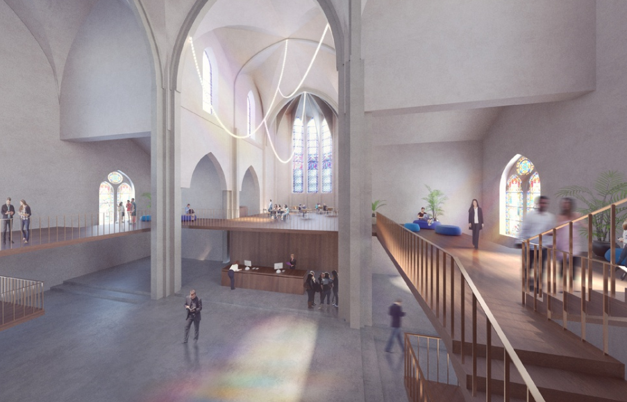 « Première » à Lyon : une église reconvertie en centre d’affaires…
