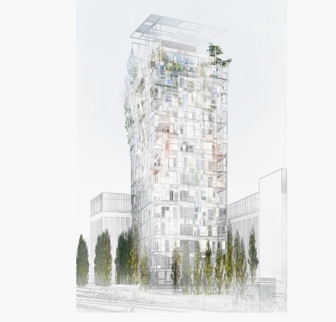 Première pierre et déjà 90 % des appartements vendus : l’ « Ycone » de Jean Nouvel, futur immeuble iconique de La Confluence ?