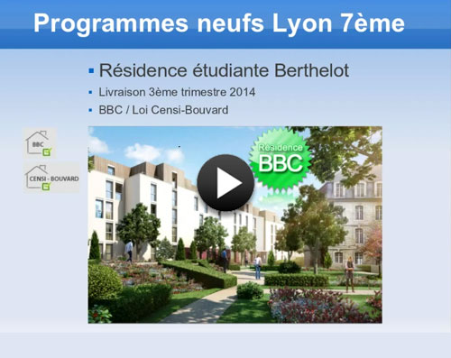 Programme immobilier Lyon 7, sélection octobre 2012