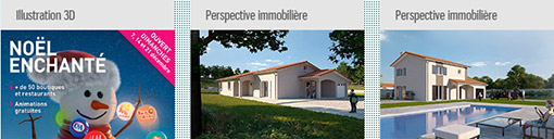 Perspectives immobilières et illustrations 3D