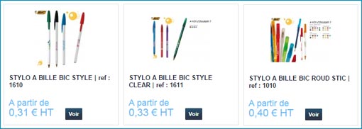 stylos BIC personnalisables