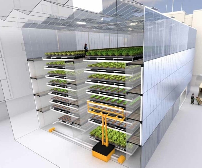 Un immeuble dédié aux seuls légumes : une ferme maraîchère urbaine en plein Lyon en 2016