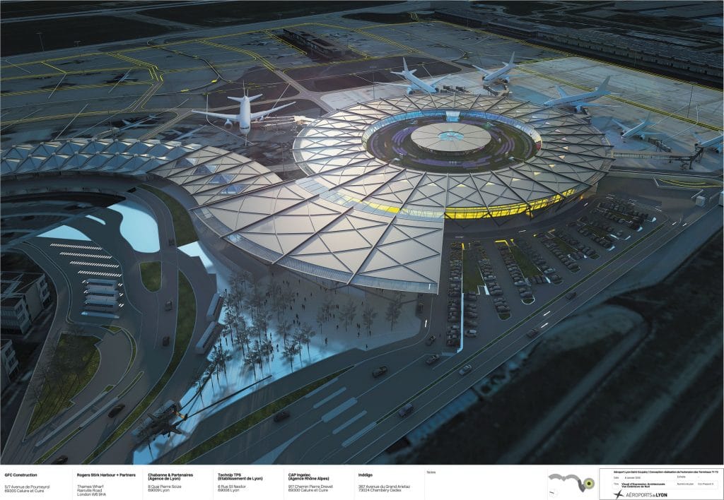 Un investissement de 140 millions d’euros : Richard Rogers choisi pour construire le nouveau Terminal 1 de Saint-Exupéry