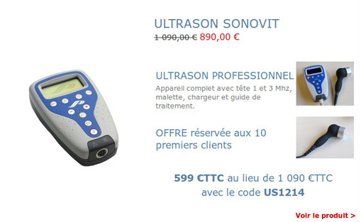 Promotion JFB sur Ultrason SONOVIT