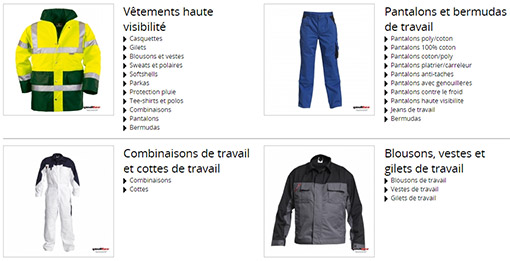 vêtements de travail